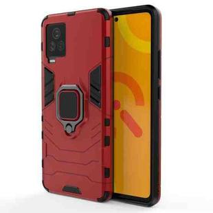 For Vivo iQOO 7 PC + TPU Shockproof Protective Case with Magnetic Ring Holder(Red)