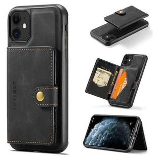 For iPhone 11 JEEHOOD Retro Magnetic Detachable Protective Case with Wallet & Card Slot & Holder (Black)