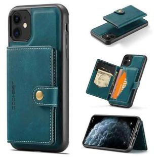 For iPhone 11 JEEHOOD Retro Magnetic Detachable Protective Case with Wallet & Card Slot & Holder (Blue)