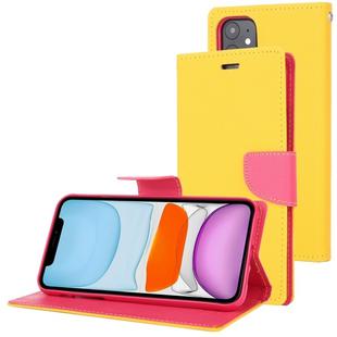 For iPhone 11 MERCURY GOOSPERY FANCY DIARY Horizontal Flip Leather Case with Holder & Card Slots & Wallet(Yellow)