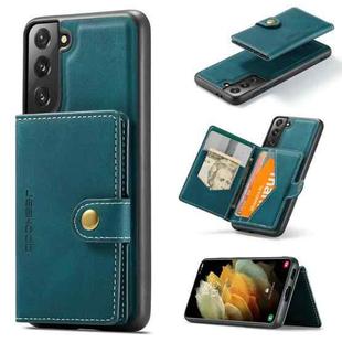 For Samsung Galaxy S21 5G JEEHOOD Retro Magnetic Detachable Protective Case with Wallet & Card Slot & Holder(Blue)