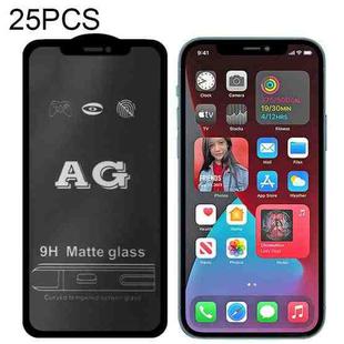 For iPhone 12 Pro Max 25pcs AG Matte Frosted Full Cover Tempered Glass Film