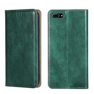 For iPhone 7 Plus / 8 Plus PU + TPU Gloss Oil Solid Color Magnetic Horizontal Flip Leather Case with Holder & Card Slot & Wallet(Green)