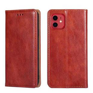 For iPhone 11 Pro PU + TPU Gloss Oil Solid Color Magnetic Horizontal Flip Leather Case with Holder & Card Slot & Wallet(Brown)