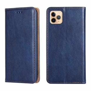 For iPhone 11 Pro Max PU + TPU Gloss Oil Solid Color Magnetic Horizontal Flip Leather Case with Holder & Card Slot & Wallet(Blue)