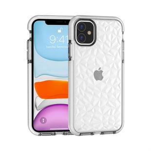 For iPhone 11 Shockproof Diamond Texture TPU Protective Case(White)