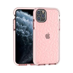 For iPhone 11 Pro Max Shockproof Diamond Texture TPU Protective Case(Pink)