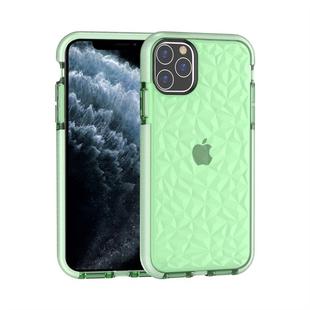 For iPhone 11 Pro Max Shockproof Diamond Texture TPU Protective Case(Green)