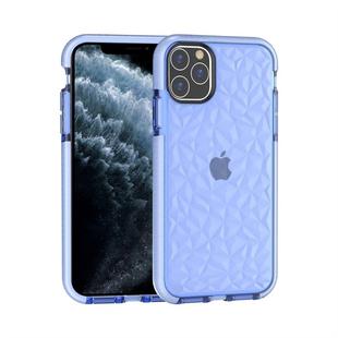 For iPhone 11 Pro Max Shockproof Diamond Texture TPU Protective Case(Blue)