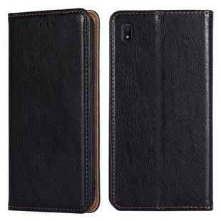 For Samsung Galaxy A10e PU + TPU Gloss Oil Solid Color Magnetic Horizontal Flip Leather Case with Holder & Card Slot & Wallet(Black)