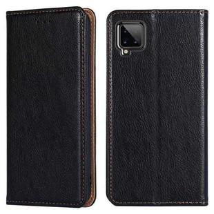 For Samsung Galaxy A42 5G PU + TPU Gloss Oil Solid Color Magnetic Horizontal Flip Leather Case with Holder & Card Slot & Wallet(Black)
