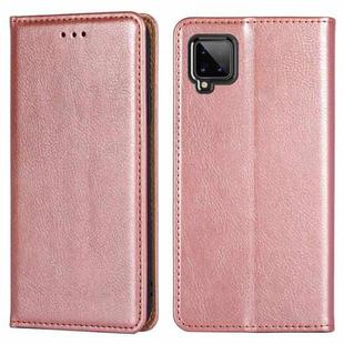 For Samsung Galaxy A42 5G PU + TPU Gloss Oil Solid Color Magnetic Horizontal Flip Leather Case with Holder & Card Slot & Wallet(Rose Gold)