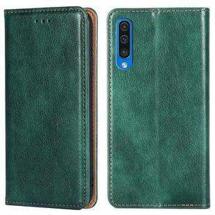 For Samsung Galaxy A50 PU + TPU Gloss Oil Solid Color Magnetic Horizontal Flip Leather Case with Holder & Card Slot & Wallet(Green)