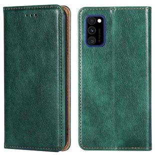 For Samsung Galaxy A91 PU + TPU Gloss Oil Solid Color Magnetic Horizontal Flip Leather Case with Holder & Card Slot & Wallet(Green)