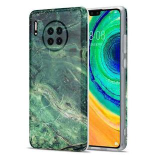 For Huawei Mate 30 TPU Glossy Marble Pattern IMD Protective Case(Emerald Green)