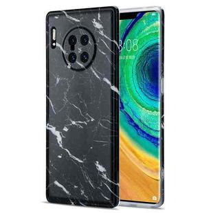 For Huawei Mate 30 Pro TPU Glossy Marble Pattern IMD Protective Case(Black)