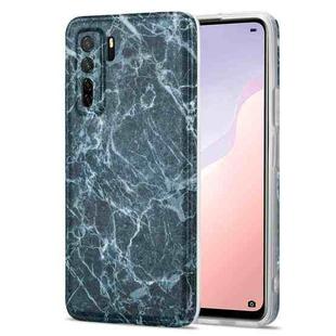 For Huawei Nova 7 SE TPU Glossy Marble Pattern IMD Protective Case(Dark Grey)