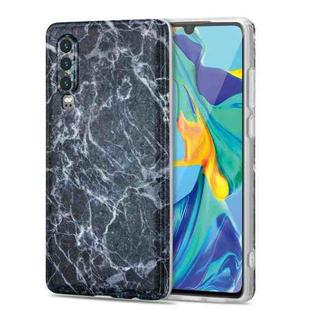 For Huawei P30 TPU Glossy Marble Pattern IMD Protective Case(Dark Grey)