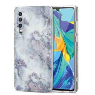 For Huawei P30 TPU Glossy Marble Pattern IMD Protective Case(Earthy Grey)