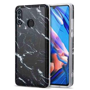 For Huawei P30 Lite TPU Glossy Marble Pattern IMD Protective Case(Black)