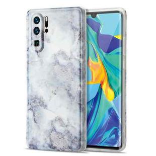 For Huawei P30 Pro TPU Glossy Marble Pattern IMD Protective Case(Earthy Grey)