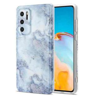 For Huawei P40 TPU Glossy Marble Pattern IMD Protective Case(Earthy Grey)
