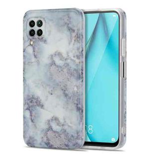 For Huawei P40 Lite TPU Glossy Marble Pattern IMD Protective Case(Earthy Grey)