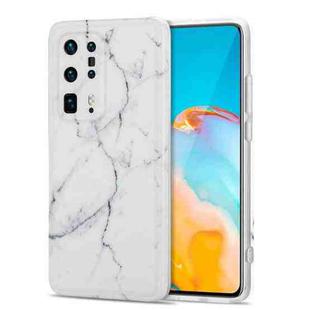 For Huawei P40 Pro+ TPU Glossy Marble Pattern IMD Protective Case(White)