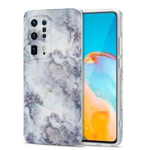 For Huawei P40 Pro+ TPU Glossy Marble Pattern IMD Protective Case(Earthy Grey)