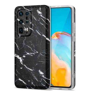 For Huawei P40 Pro+ TPU Glossy Marble Pattern IMD Protective Case(Black)