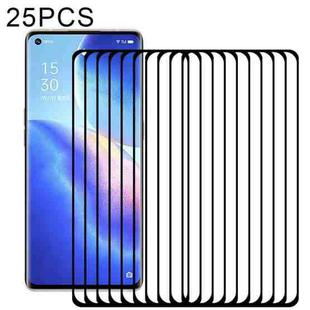 For OPPO Reno5 Pro+ 5G / Pro 5G 25 PCS 9H HD 3D Curved Edge Tempered Glass Film(Black)