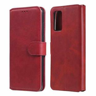 For Xiaomi Poco M3 / Redmi Note 9 4G Classic Calf Texture PU + TPU Horizontal Flip Leather Case, with Holder & Card Slots & Wallet(Red)