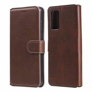 For Xiaomi Poco M3 / Redmi Note 9 4G Classic Calf Texture PU + TPU Horizontal Flip Leather Case, with Holder & Card Slots & Wallet(Brown)