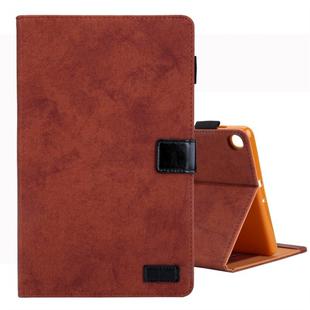 For Galaxy Tab A 10.1 (2019) Business Style Horizontal Flip Leather Case, with Holder & Card Slot & Photo Frame & Sleep / Wake-up Function(Brown)