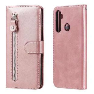 For OPPO Realme 5 / 5s / C3 Fashion Calf Texture Zipper Horizontal Flip Leather Case with Holder & Card Slots & Wallet(Rose Gold)