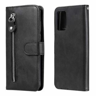 For Xiaomi Poco M3 / Redmi Note 9 4G Fashion Calf Texture Zipper Horizontal Flip Leather Case with Holder & Card Slots & Wallet(Black)