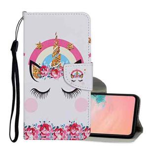 For Samsung Galaxy A32 5G Colored Drawing Pattern Horizontal Flip Leather Case with Holder & Card Slots & Wallet & Lanyard(Crown Unicorn)