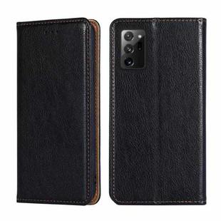 For Samsung Galaxy Note20 Ultra PU + TPU Gloss Oil Solid Color Magnetic Horizontal Flip Leather Case with Holder & Card Slot & Wallet(Black)