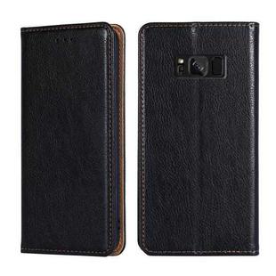 For Samsung Galaxy S8 PU + TPU Gloss Oil Solid Color Magnetic Horizontal Flip Leather Case with Holder & Card Slot & Wallet(Black)