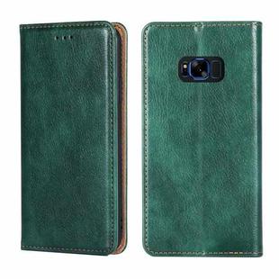 For Samsung Galaxy S8+ PU + TPU Gloss Oil Solid Color Magnetic Horizontal Flip Leather Case with Holder & Card Slot & Wallet(Green)