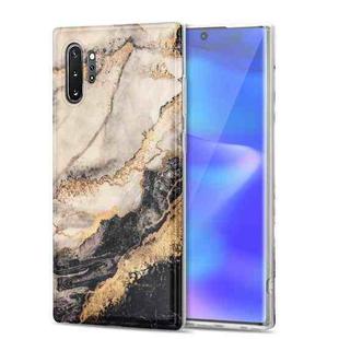 For Samsung Galaxy Note10+ TPU Gilt Marble Pattern Protective Case(Black Grey)