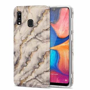 For Samsung Galaxy A20 / A30 TPU Gilt Marble Pattern Protective Case(Grey)