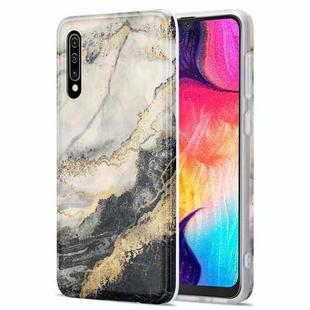 For Samsung Galaxy A50 / A30s / A50s TPU Gilt Marble Pattern Protective Case(Black Grey)