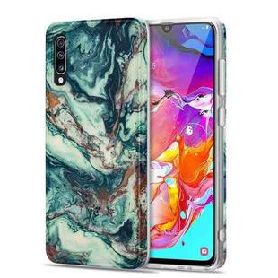 For Samsung Galaxy A70 TPU Gilt Marble Pattern Protective Case(Green)