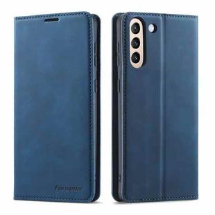 For Samsung Galaxy S21 5G Forwenw Dream Series Oil Edge Strong Magnetism Horizontal Flip Leather Case with Holder & Card Slots & Wallet & Photo Frame(Blue)