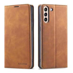 For Samsung Galaxy S21+ 5G Forwenw Dream Series Oil Edge Strong Magnetism Horizontal Flip Leather Case with Holder & Card Slots & Wallet & Photo Frame(Brown)