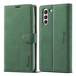 For Samsung Galaxy S21 5G Forwenw F1 Series Matte Strong Magnetism Horizontal Flip Leather Case with Holder & Card Slots & Wallet & Photo Frame(Green)