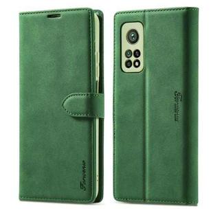 For Xiaomi Mi 10T Pro Forwenw F1 Series Matte Strong Magnetism Horizontal Flip Leather Case with Holder & Card Slots & Wallet & Photo Frame(Green)