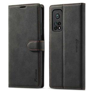 For Xiaomi Mi 10T Pro Forwenw F1 Series Matte Strong Magnetism Horizontal Flip Leather Case with Holder & Card Slots & Wallet & Photo Frame(Black)