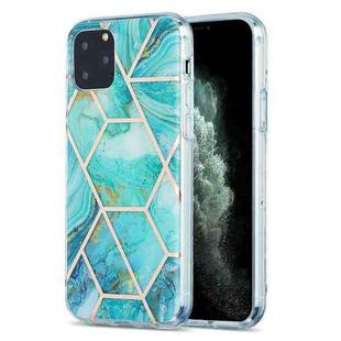 For iPhone 11 Pro 3D Electroplating Marble Pattern TPU Protective Case (Green)